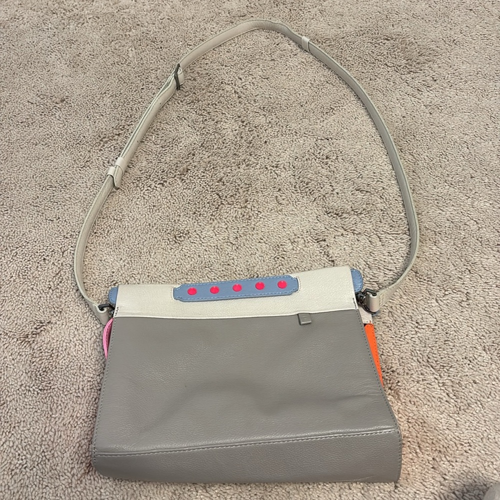 Vali Crossbody Handbag - Small (grey, white, orange, pink, and light blue) - Picture 2 of 8